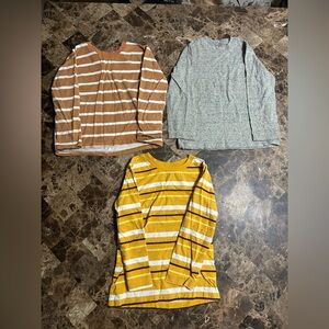 The Children's Place Long Sleeve Trio - Brown, Gray, Yellow
